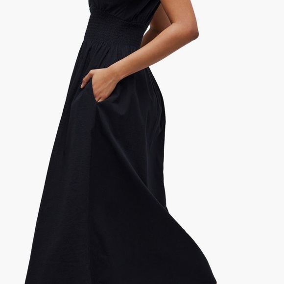 Madewell Stripe Smocked Waist Seersucker Midi Dress - Picture 2 of 10